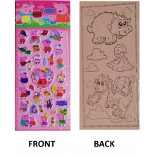 Sticker with Colouring Sheet-Peppa Pig
