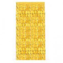 Square Foil Curtain (Gold, Set of 2)
