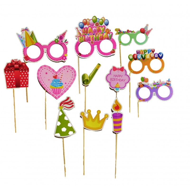Birthday Party Props -Party props for birthday party fun mask photo booth  animal jungle