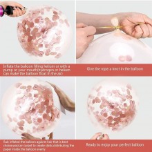 Rose Gold Confetti Balloon-Set of 30