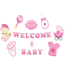 Welcome Baby 9 Pcs Set- Pink