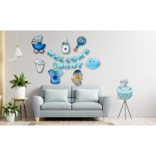 Welcome Baby 9 Pcs Set- Blue