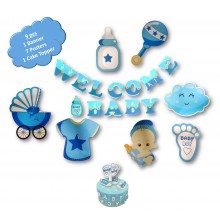 Welcome Baby 9 Pcs Set- Blue