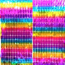 Square Foil Curtain (Rainbow, Set of 2)