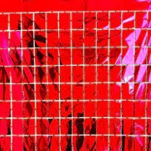 Square Foil Curtain (Red, Set of 2)