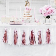 Tassel Garland-Rose Gold Guchha (Pom Pom)