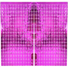 Square Curtain (Pink, Set of 2)