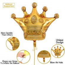 Crown Foil Balloon - Golden