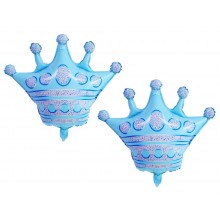 Crown Foil Balloon-Blue