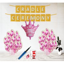 Cradle Ceremony Decoration Set (Pink)