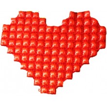 Heart Shape Foil Balloon Backdrop- Red