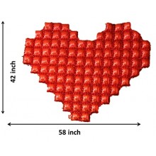 Heart Shape Foil Balloon Backdrop- Red