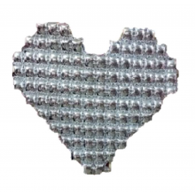 Heart Shape Foil Balloon Backdrop- Silver