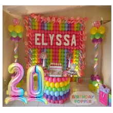 Standing Rainbow Number Foil Balloon