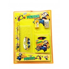 Stationery Gift Set With Crayons-Minion