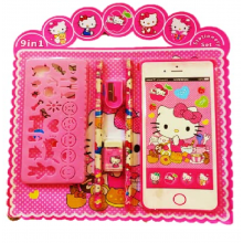Stationery Gift Set With Stencil-Hello Kitty