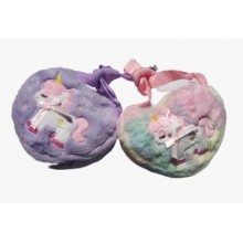 Unicorn Fur Sling Side Bag- Round