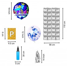 Silver Party Supply Combo (43 Pieces)