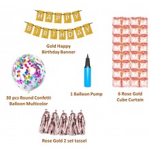 Rose Gold Party Supply Combo (41 Pieces)