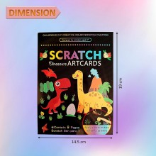 Scratch Art Cards-Dinosaur