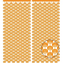 Orange Pumpkin Halloween Curtains (Set of 2)