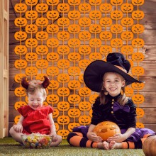 Orange Pumpkin Halloween Curtains (Set of 2)