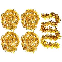 Golden Heart Decor Tinsel Garlands