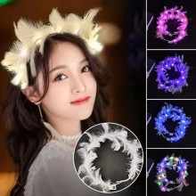 Glowing Feather Headband