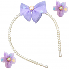 Pearl & Bow Hairband 3 Pcs Set
