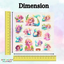 Temporary Tattoo Sheets-Mermaid (Glow in the Dark)