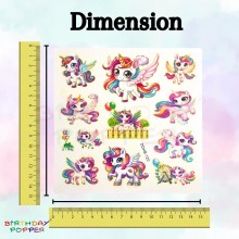 Temporary Tattoo Sheets-Unicorn (Glow in the Dark)