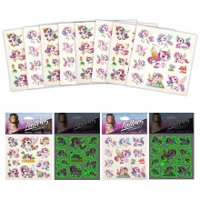 Temporary Tattoo Sheets-Unicorn (Glow in the Dark)
