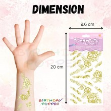 Temporary Tattoo Sheets-Glitter (Henna Style)