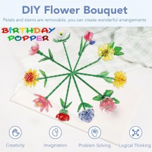 Crystal Flower Building Block-Set of 12