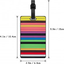 Luggage Tag- Rainbow Stripes