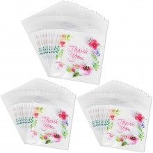 Thank You Gift Pouches Floral 100 Pcs