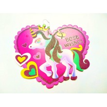 Best Wishes Unicorn Wall Hanging