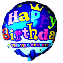 Foil Balloon- Happy Birthday Blue