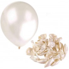 White Metallic Balloon - 20 Pieces