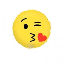 Smiley Emoji Foil Balloon - Kisses