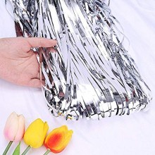 Silver Foil Curtain (Set of 2)